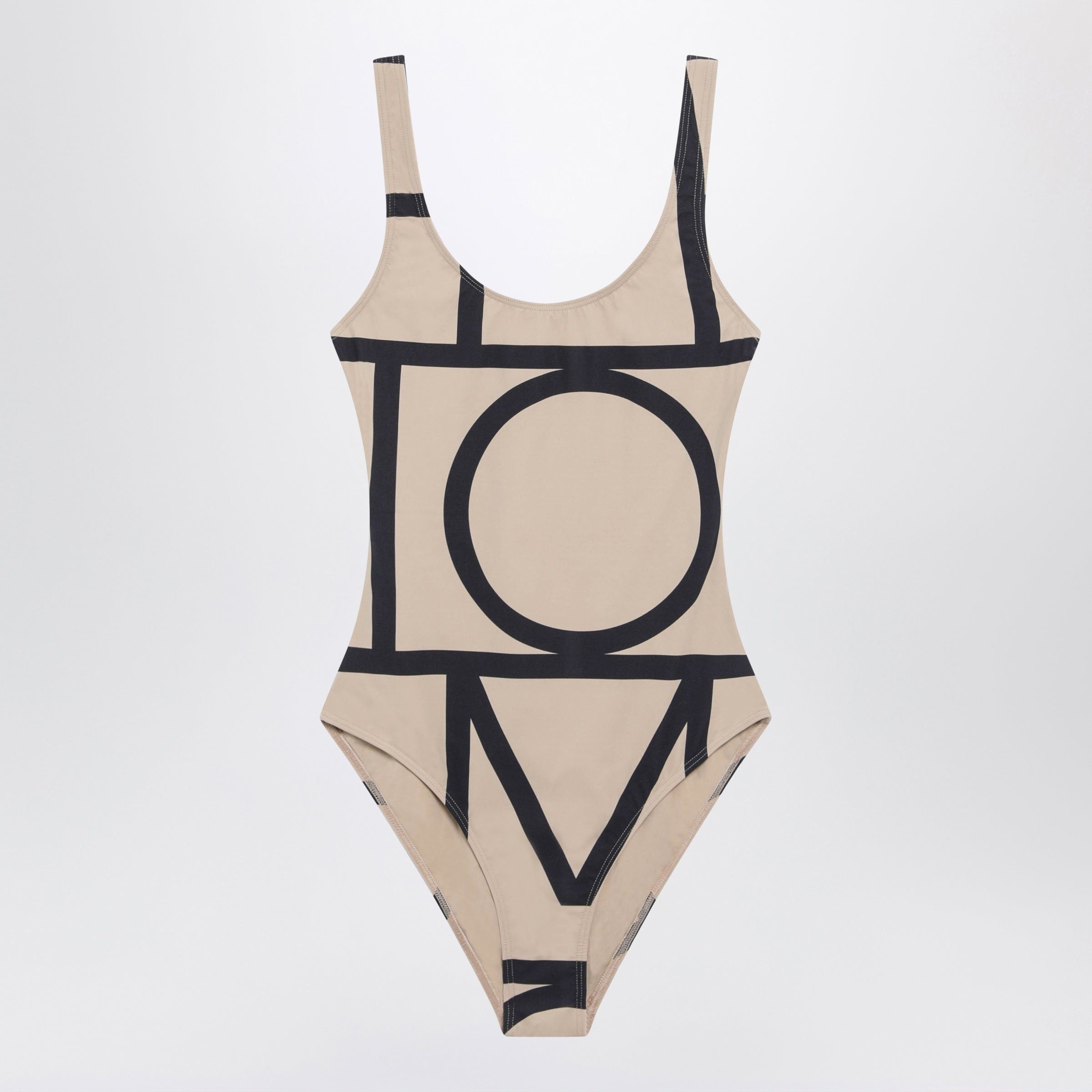 Toteme Toteme Beige Swimsuit With Monogram Size ONE SIZE - 1 Thumbnail