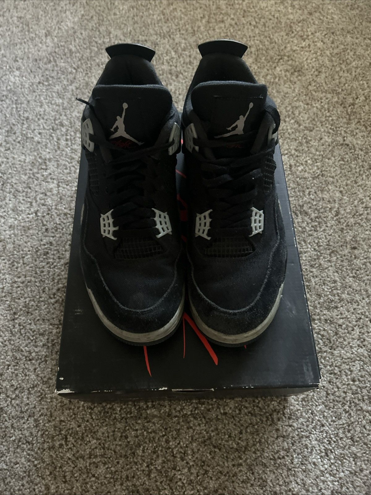 Jordan Brand Jordan 4 Black Canvas Size US 9.5 / EU 42-43 - 1 Thumbnail