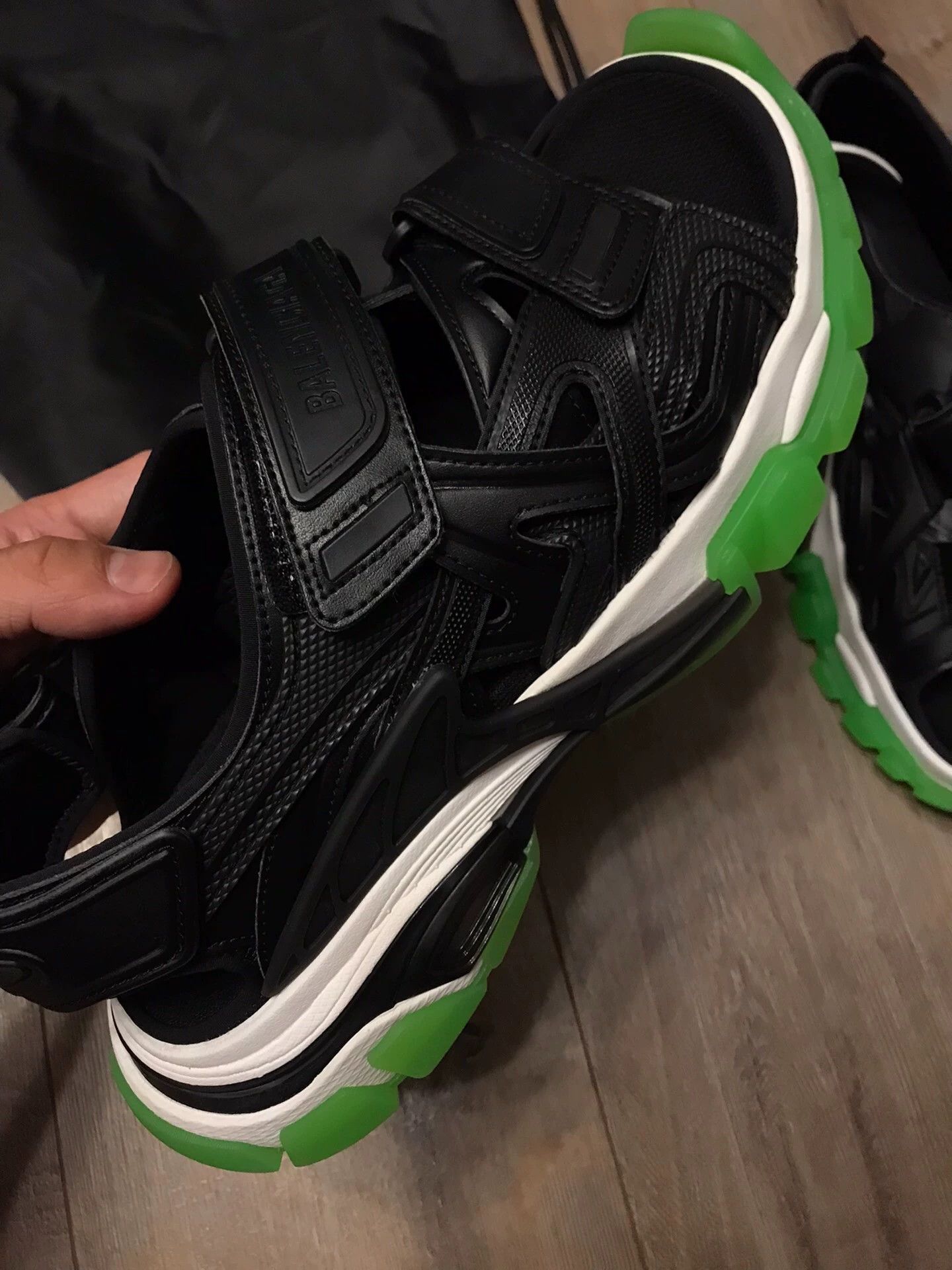 Balenciaga Balenciaga Black Green Sandals 42 size up New Size US 9 / EU 42 - 5 Thumbnail