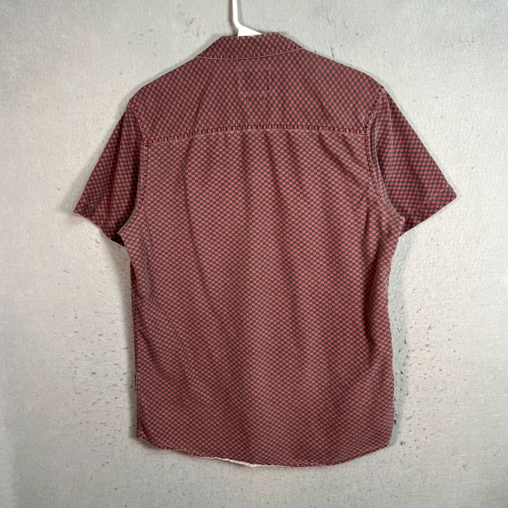 Topman Topman Mens Size Large Red & Black Checkered Skater Fit Short Sleeve Shirt Size US L / EU 52-54 / 3 - 2 Thumbnail