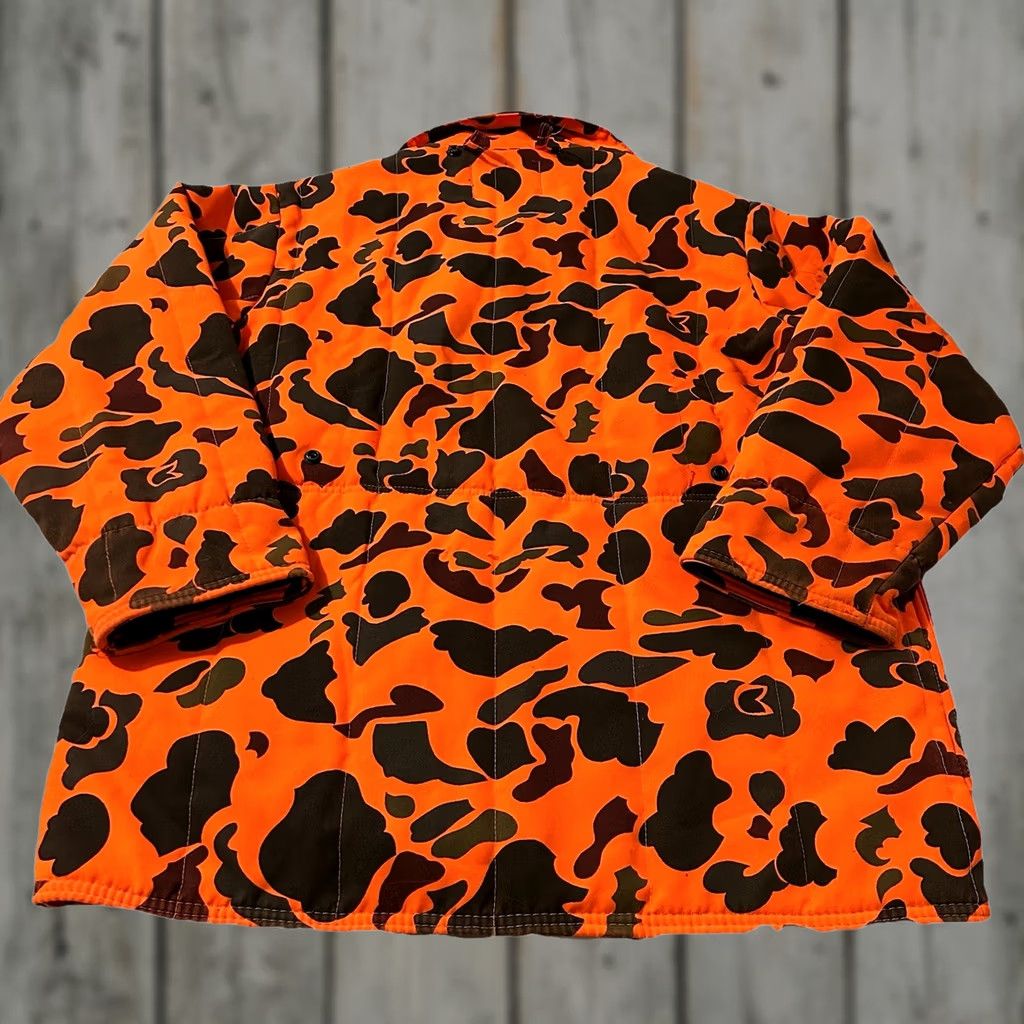 SafTbak VINTAGE Satbak Chiller Killer Orange Camouflage Puffer Jacket L Mens 80s Size US L / EU 52-54 / 3 - 1 Thumbnail