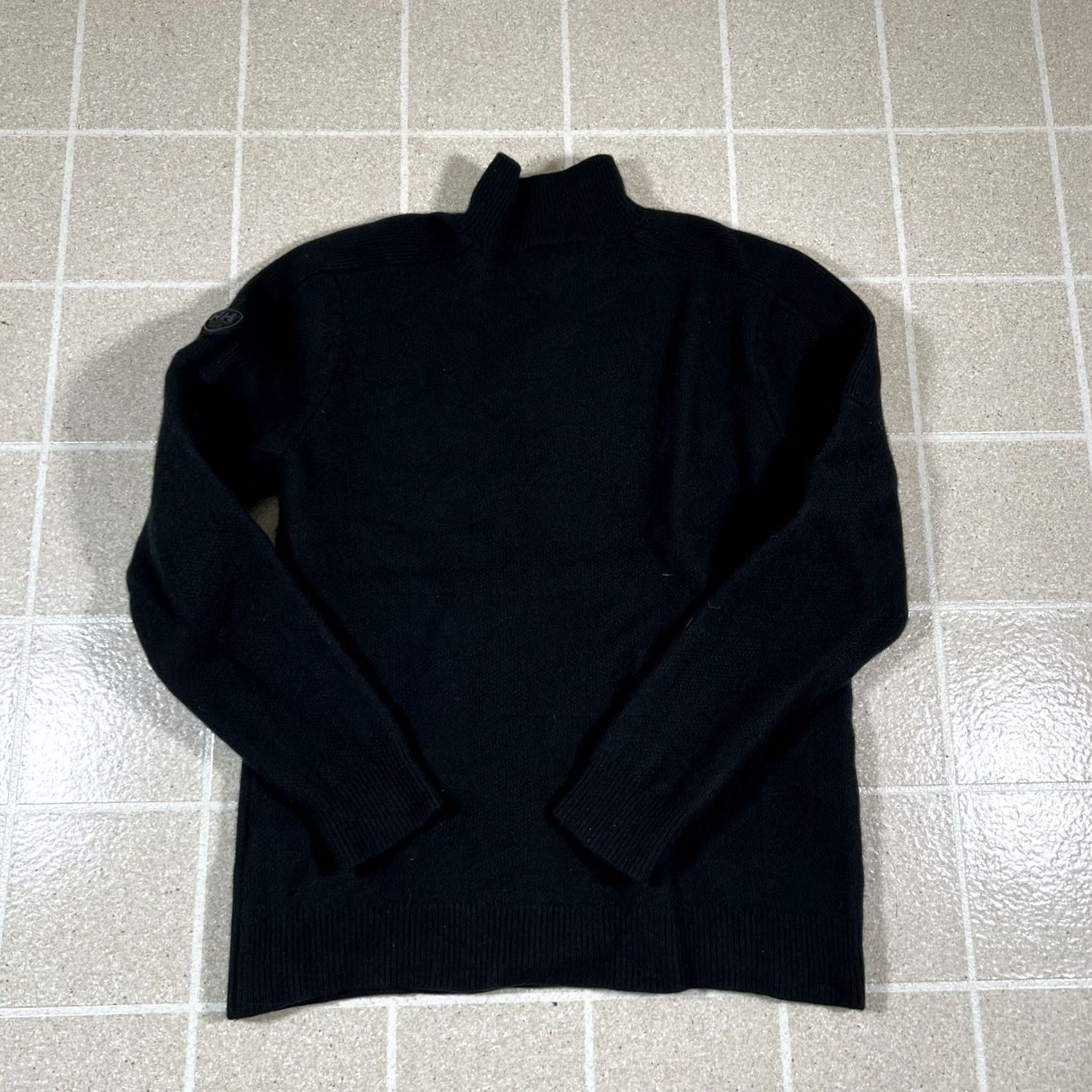 Helly Hansen VINTAGE Helly Hansen Wool Black 1/4 Zip Pullover Sweater XL Men Large Black Wool 1/4 Zip Pullover Sweater Size US XL / EU 56 / 4 - 5 Thumbnail