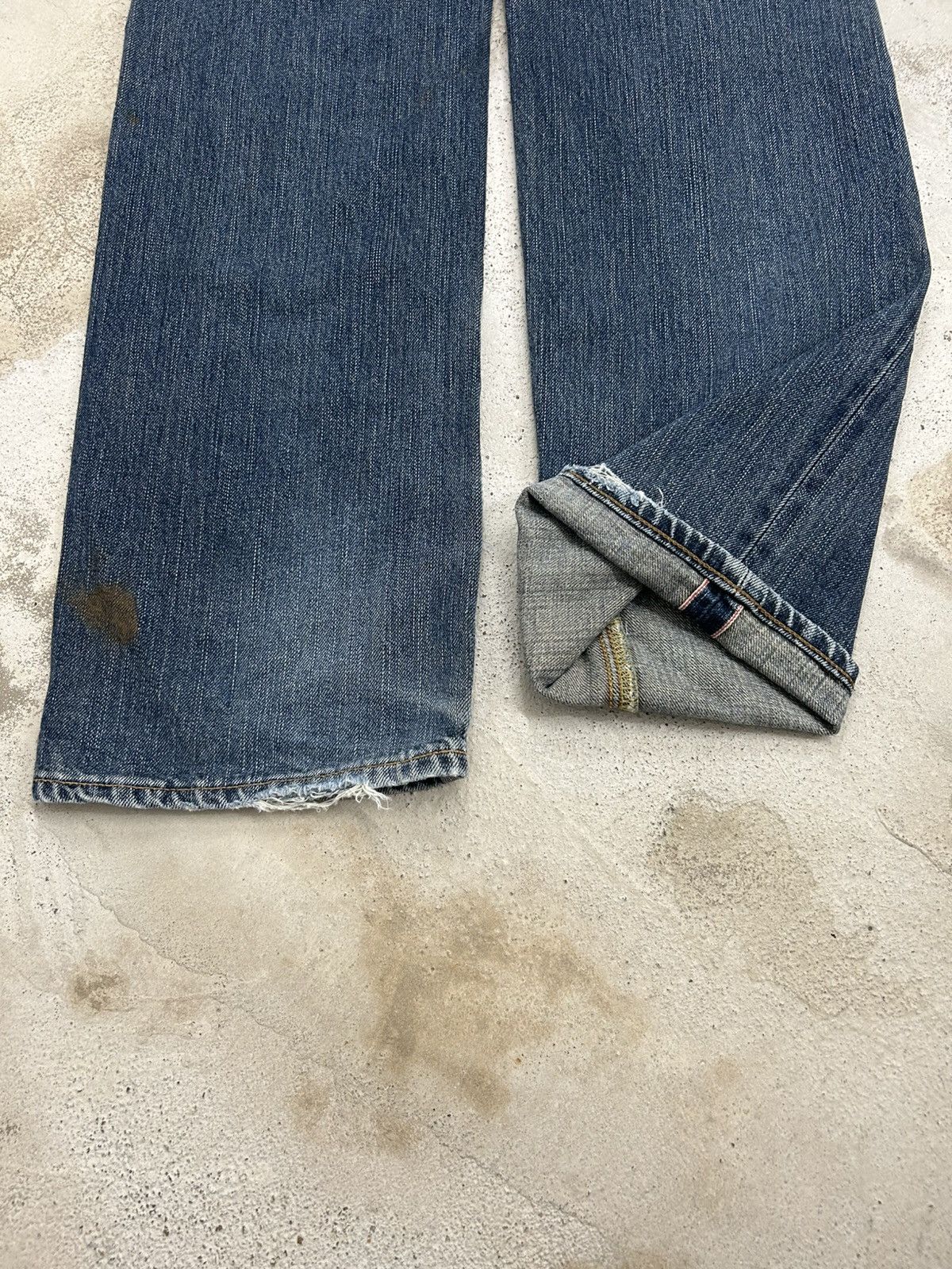 Edwin Vintage Edwin 505z Baggy Mud Washed Orange Tab Size US 29 - 12 Thumbnail
