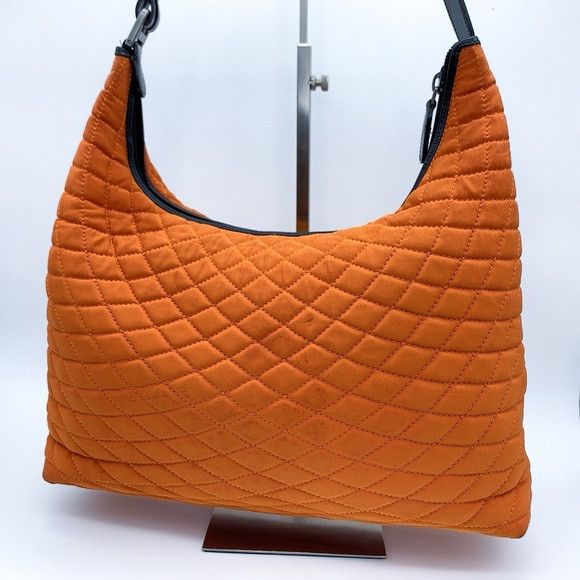 Bally Vintage Bally Orange Quilted Hobo Shoulder Bag Size ONE SIZE - 2 Thumbnail
