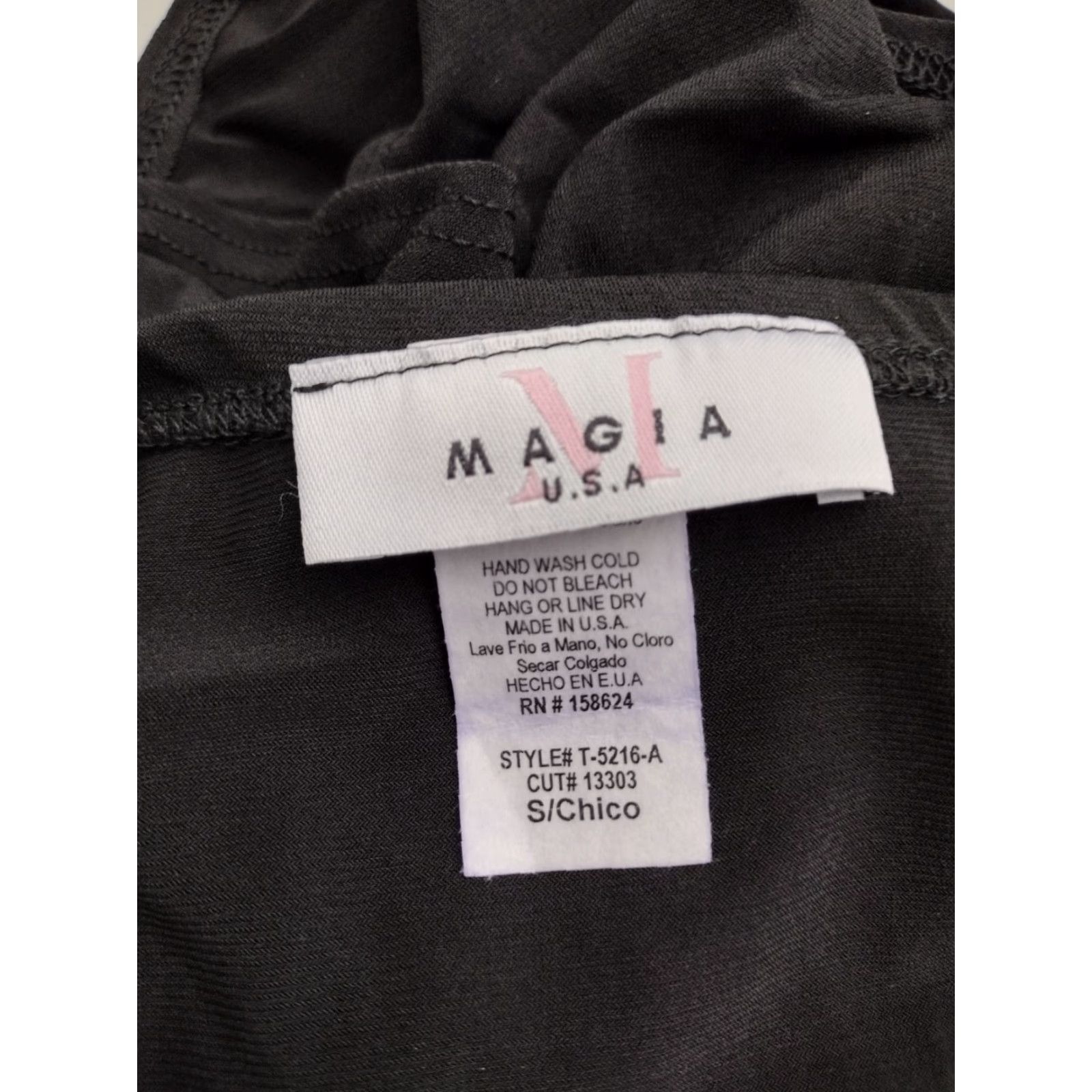Vintage MAGIA Women's Strapless One Piece Swimsuit Tie Black S Size ONE SIZE - 5 Thumbnail