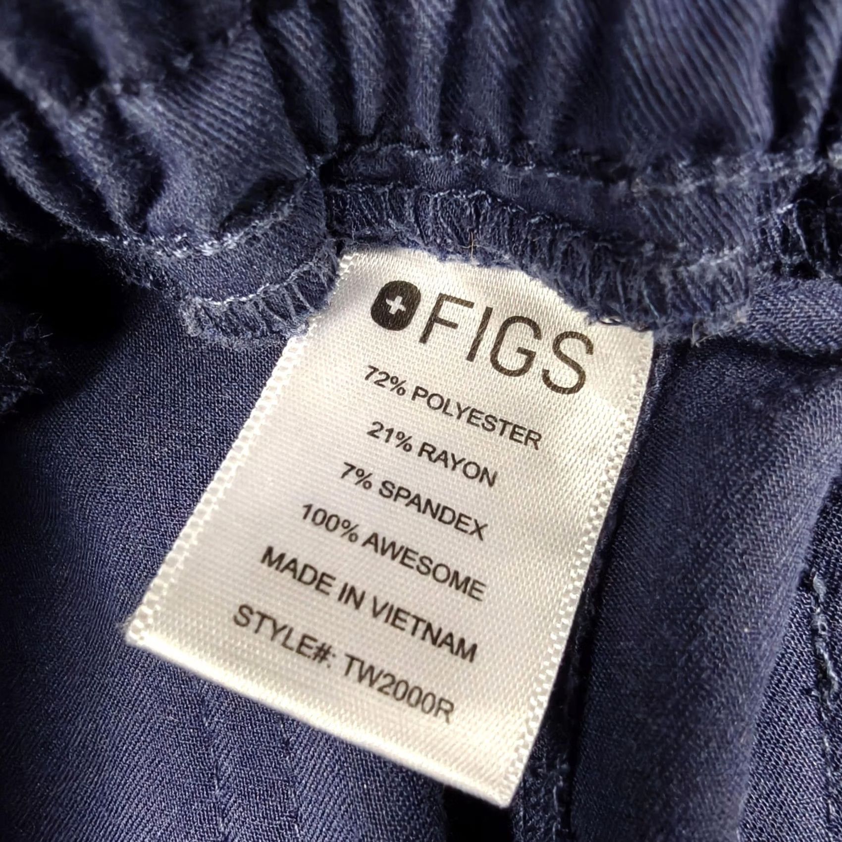 Vintage FIGS Pants Womens XS Blue Technical Collection Cargo Scrub Drawstring Pockets Size 26" / US 2 / IT 38 - 4 Thumbnail