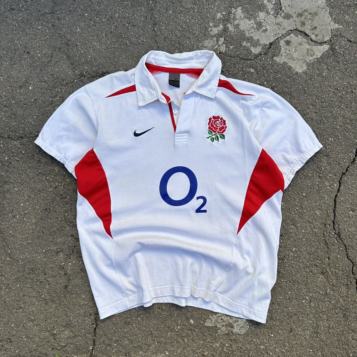 Nike Vintage Nike Rugby England O2 Polo T-shirts 90s Y2K USA Size US XL / EU 56 / 4 - 1 Thumbnail