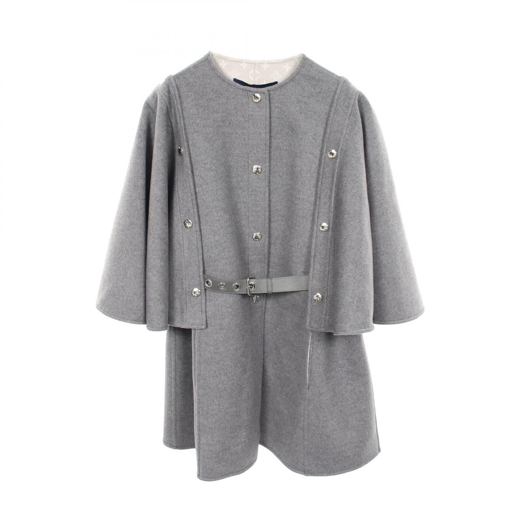 Louis Vuitton Louis Vuitton Louis Vuitton Double Face Wool Cape Coat Textile Outerwear RW242WWQWEFRCO32 DUTY FREE for USA Size ONE SIZE - 1 Thumbnail