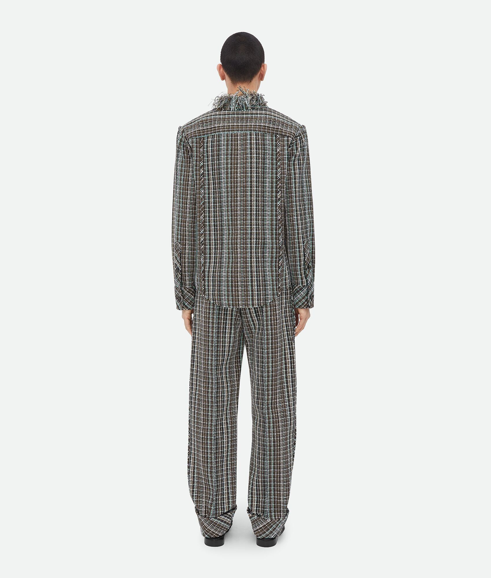 Bottega Veneta o1loc1c1025 788994 Cotton Check Jacket With Fringes Size US S / EU 44-46 / 1 - 3 Thumbnail