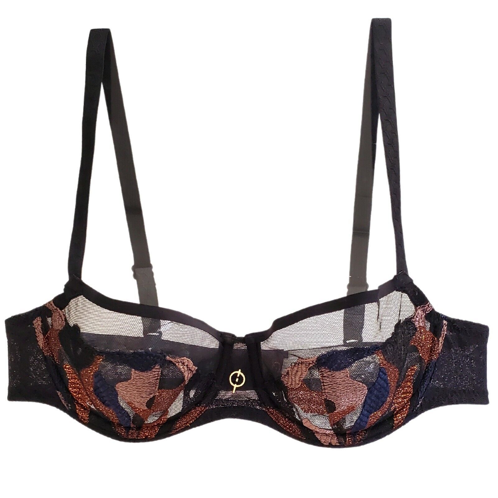 The Unbranded Brand Chantelle Women Black/Bronze Underwire Demi Bra Size 32B Size ONE SIZE - 3 Thumbnail