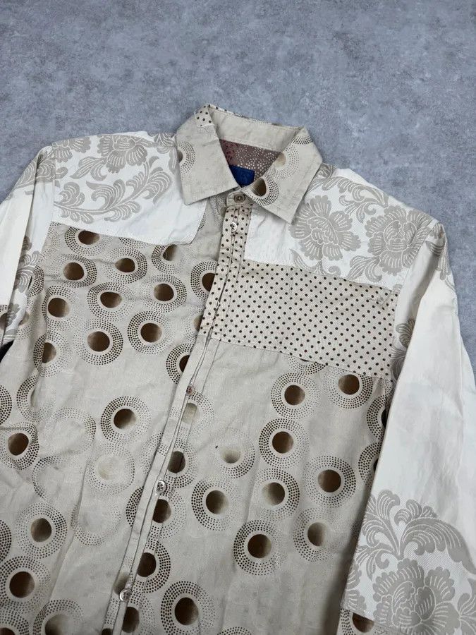 Kenzo 1990s Kenzo Beige Floral Persan Pattern Shirt Size US M / EU 48-50 / 2 - 5 Thumbnail