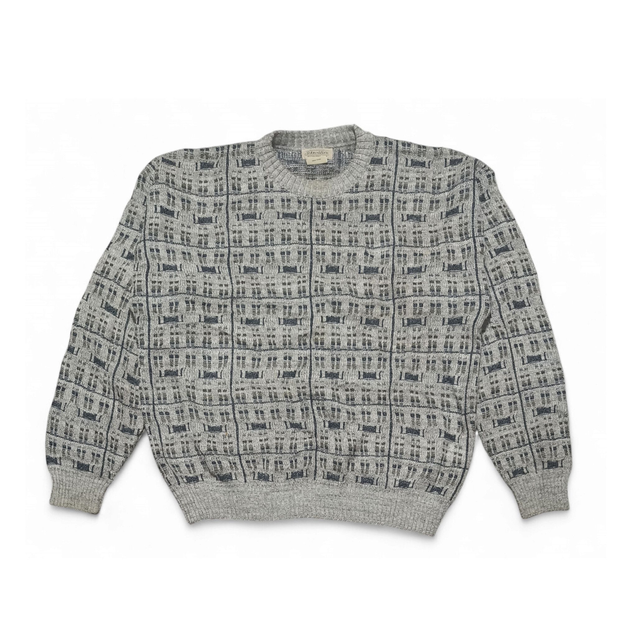 St. Johns Bay Vintage 90s STJOHNSBAY Ethnic Striped Motifs Knit Sweater Size US L / EU 52-54 / 3 - 1 Thumbnail