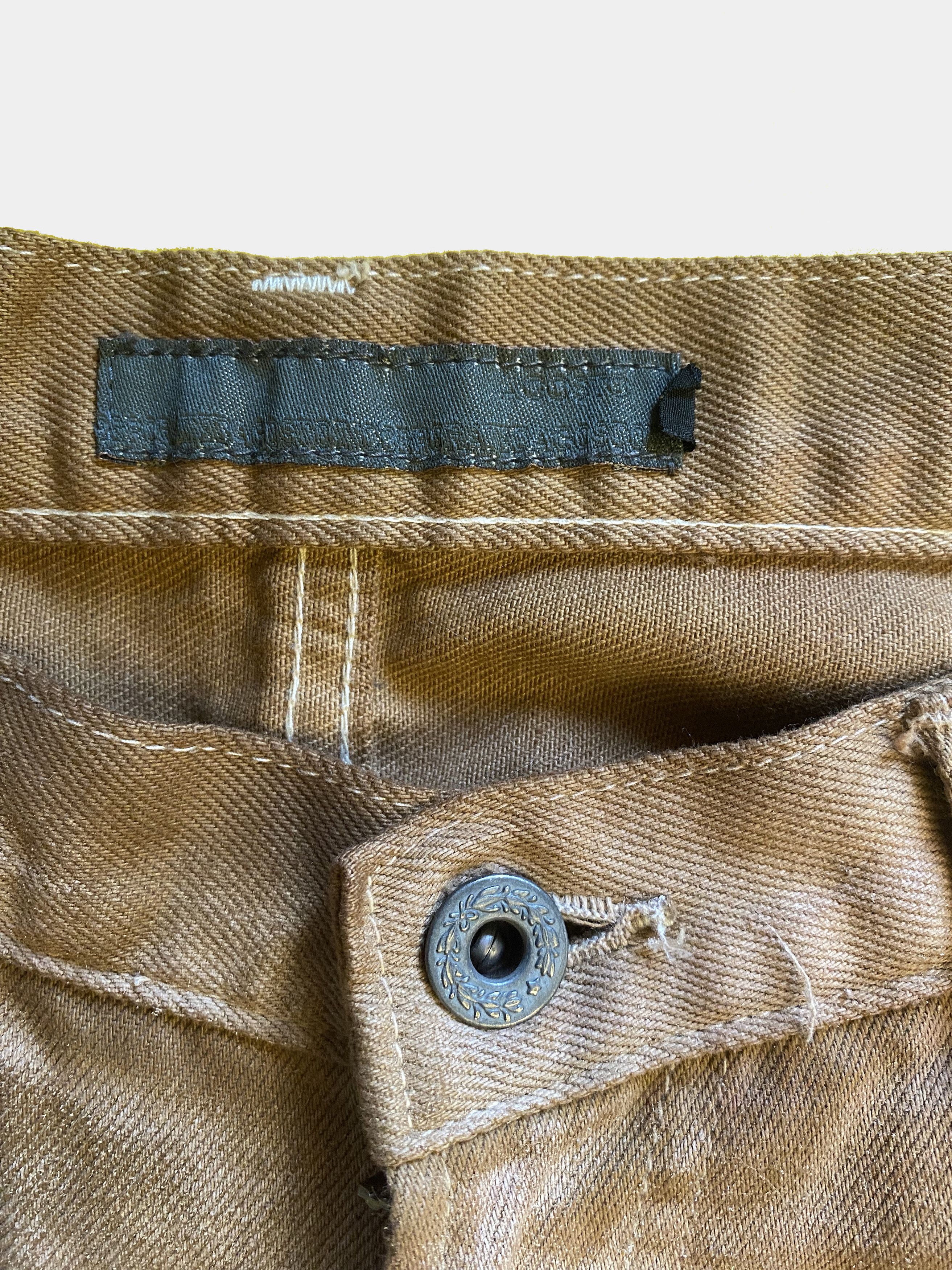 Japanese Brand AGOSTO Golden-Beige Denim Size US 28 / EU 44 - 3 Thumbnail