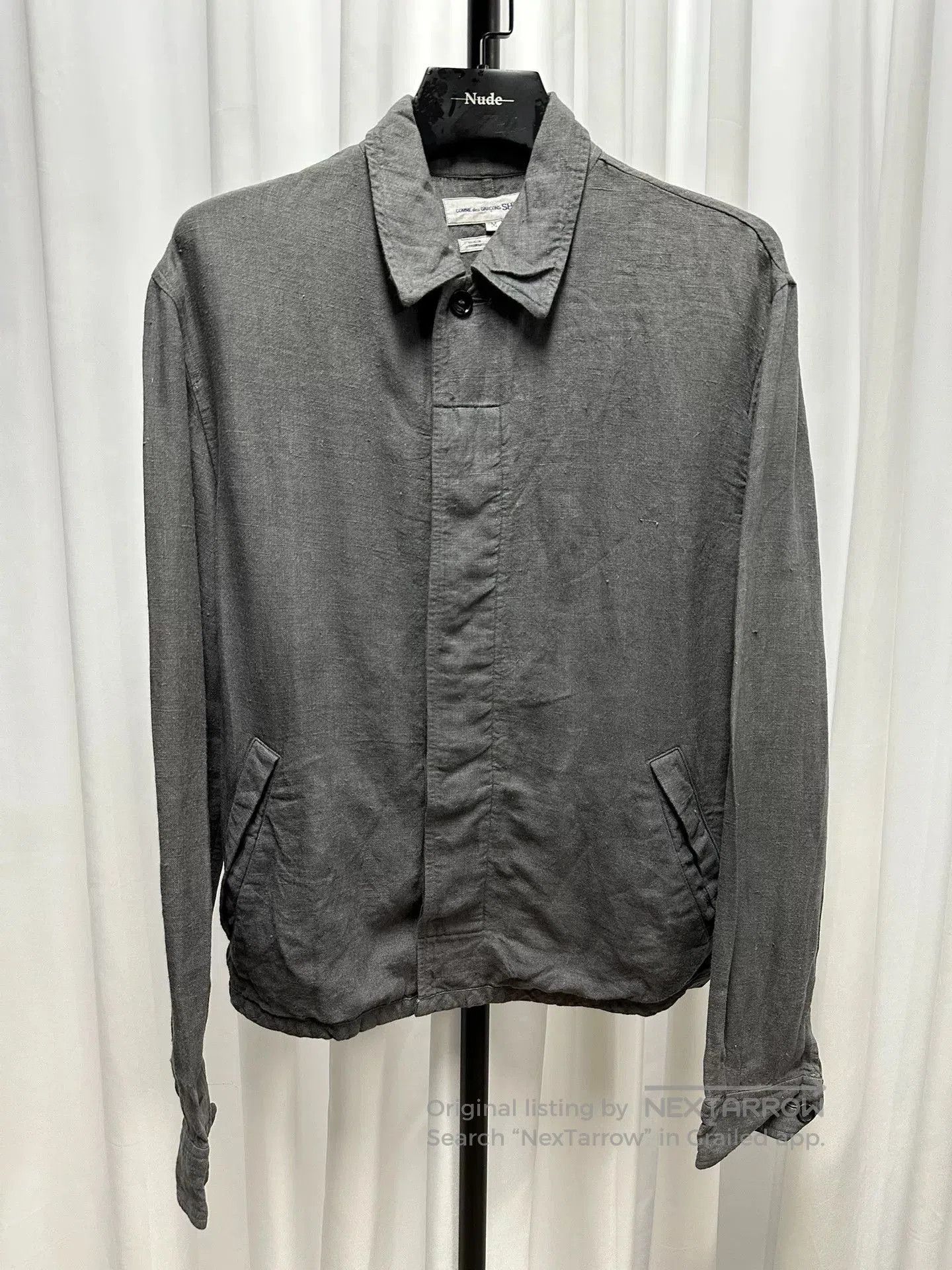 Comme des Garcons SHIRT Comme des Garcons Gray Linen Jacket. Size US M / EU 48-50 / 2 - 1 Thumbnail