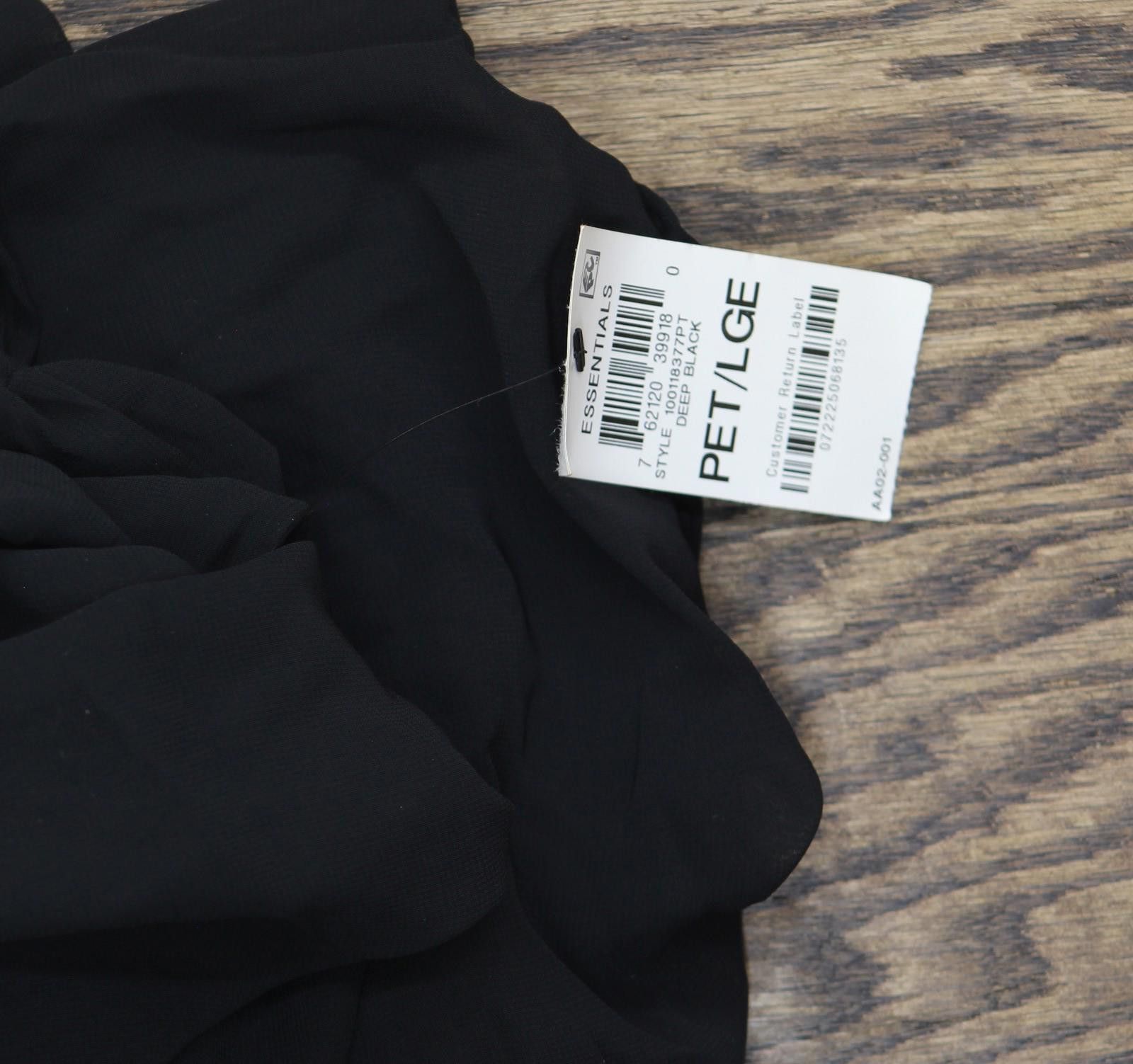 Bar III Bar Iii Womens Tie Front Petite Ruffled Mini Dress Black Pl Size L / US 10 / IT 46 - 3 Thumbnail