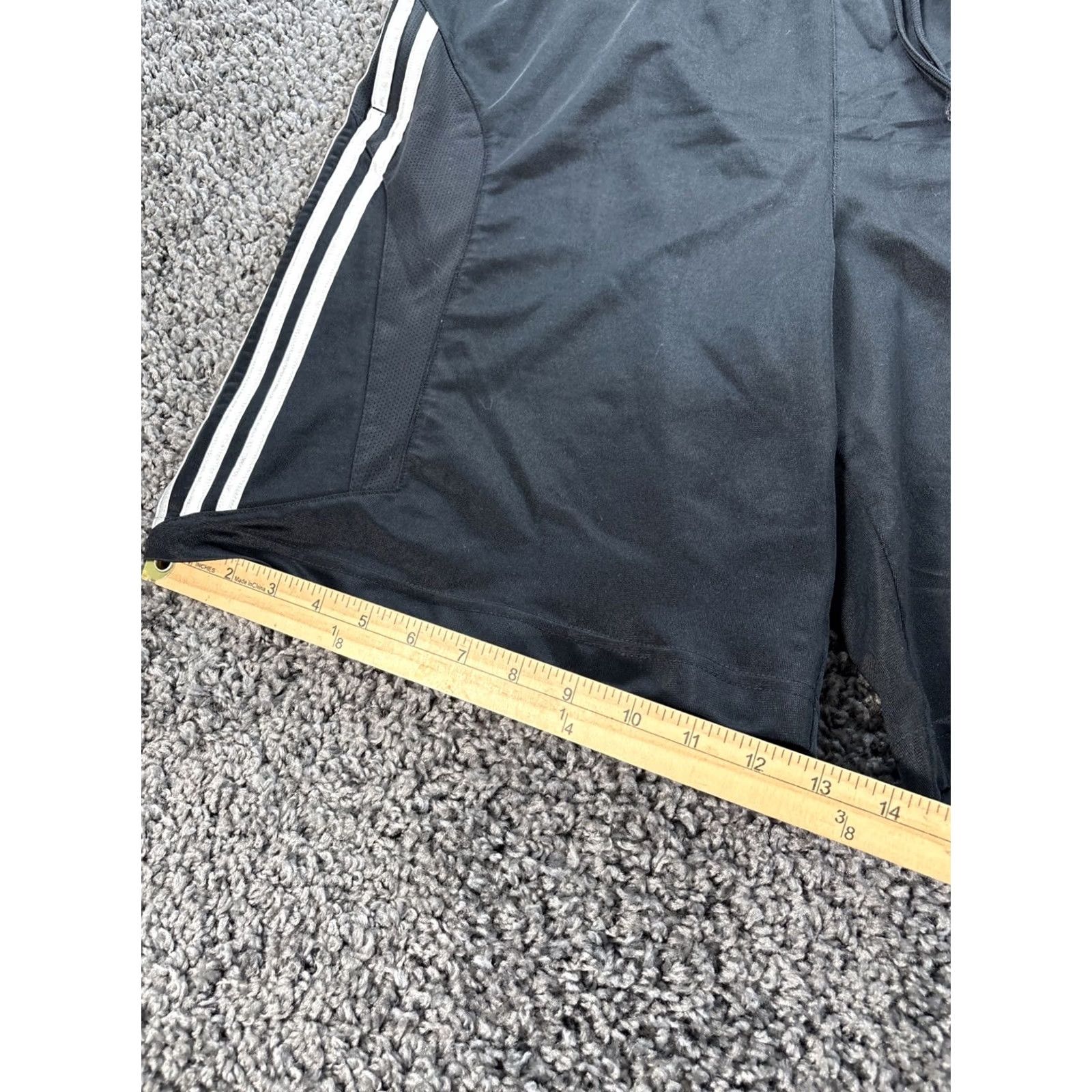 Adidas VINTAGE adidas Shorts Basketball 3 Stripe Silky Y2K Baggy Black Mens XL Size US 36 / EU 52 - 3 Thumbnail