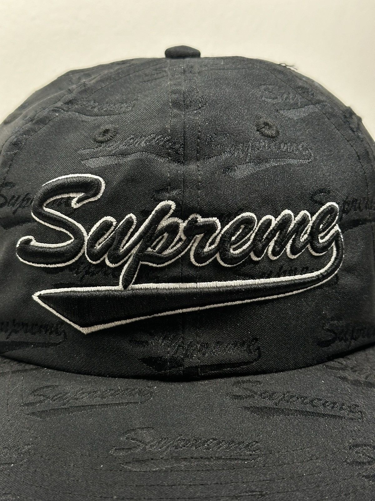 Supreme Supreme Jacquard Script 6-Panel Cap Hat Size ONE SIZE - 2 Thumbnail