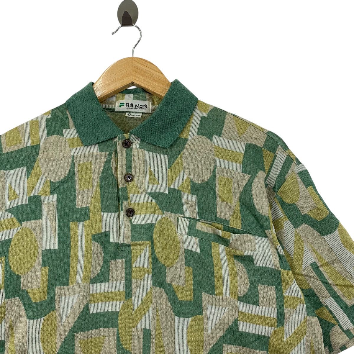 Vintage Vintage JAPAN FULL MARK Pop Art Abstract Pattern Polo Tee Size US M / EU 48-50 / 2 - 4 Thumbnail
