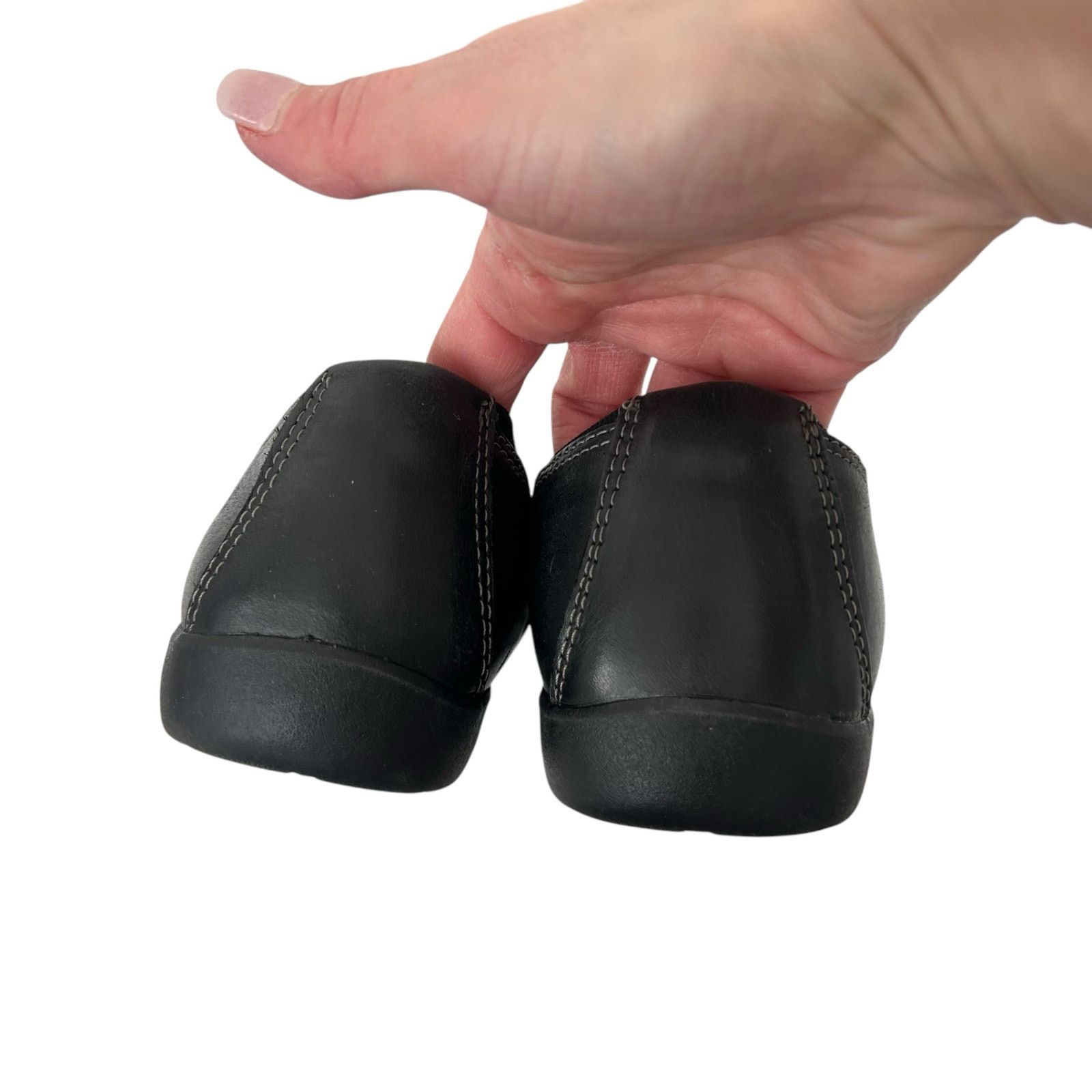 Clarks Clarks Collection Black Leather Meadow Opal Flats Shoes 10 Size US 10 / IT 40 - 6 Thumbnail