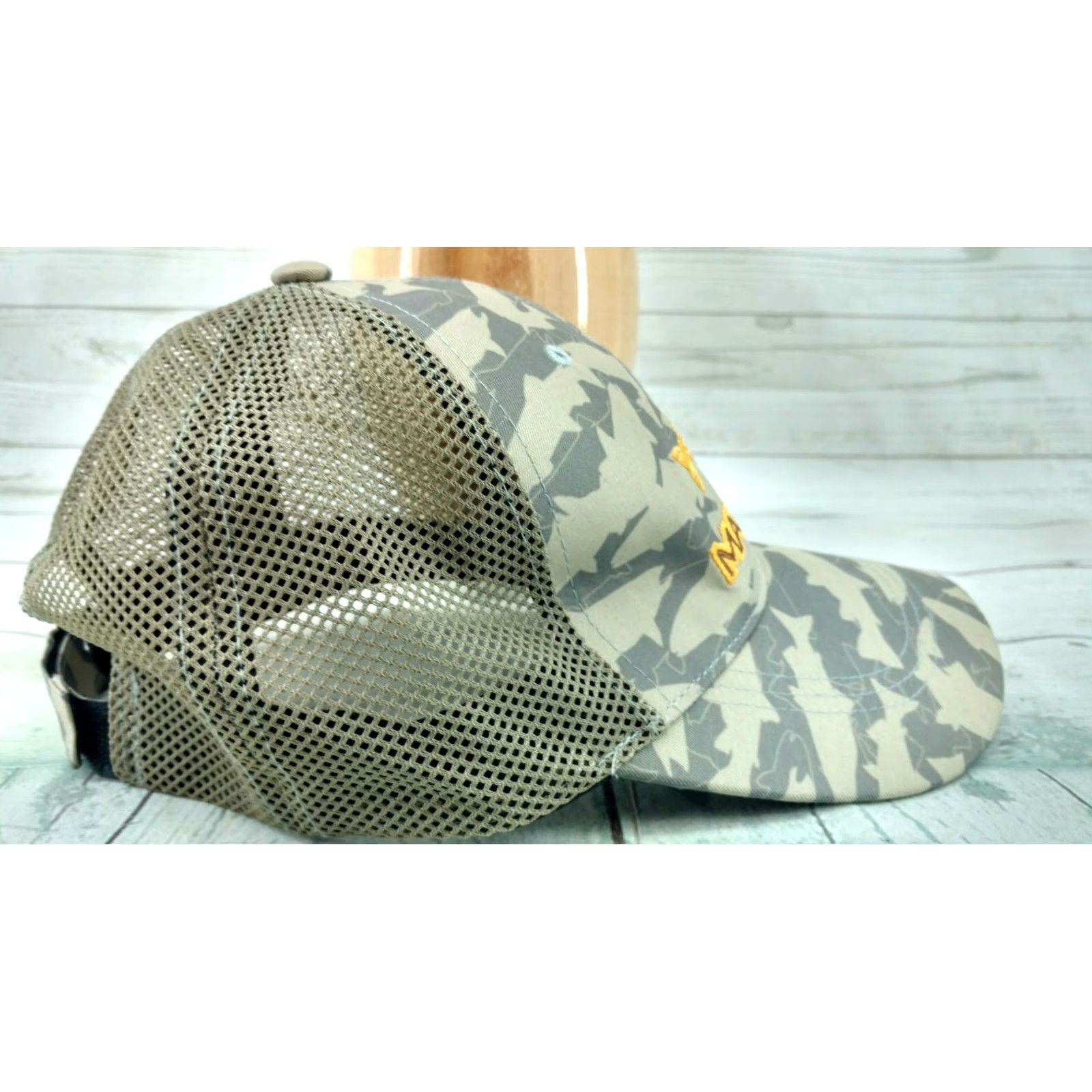 Logo 7 MaxCatch Ballcap Hat Green Camo Gold Logo Adjustable Men Baseball Cap Size ONE SIZE - 5 Thumbnail