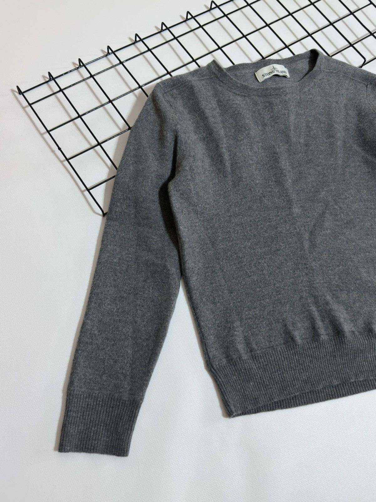 Stone Island Stone Island Grey Cashmere/Wool Crewneck Sweater Size US XXS / EU 40 - 2 Thumbnail