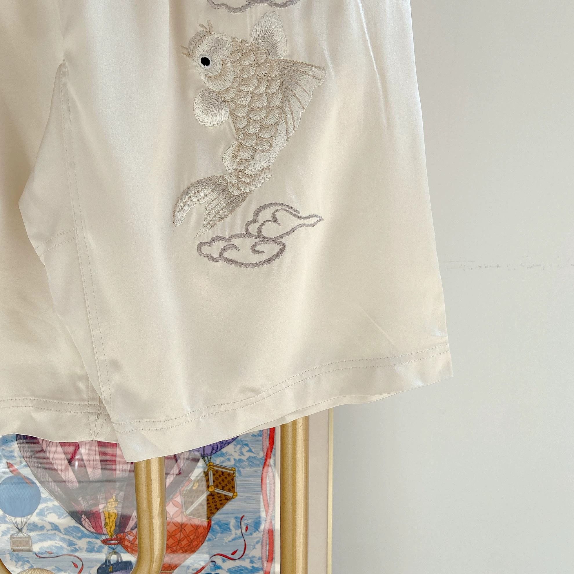 Alexander Wang Alexander Wang Embroidered Silk Shorts Pre-Owned S Size 24" / US 00 / IT 34 - 4 Thumbnail