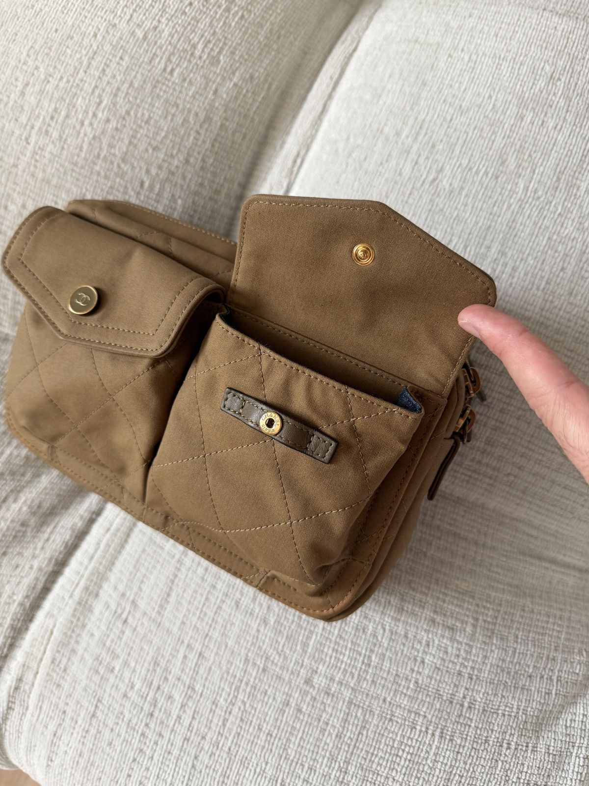 Chanel 20C Cruise Collection Belted Khaki Green / Brown Waist Bag Size ONE SIZE - 16 Thumbnail
