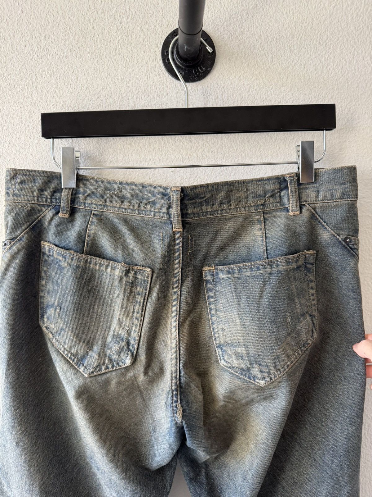 Rick Owens AW06 Mudwash Spiral Bootcut Denim Jeans 29 Size US 34 / EU 50 - 5 Thumbnail