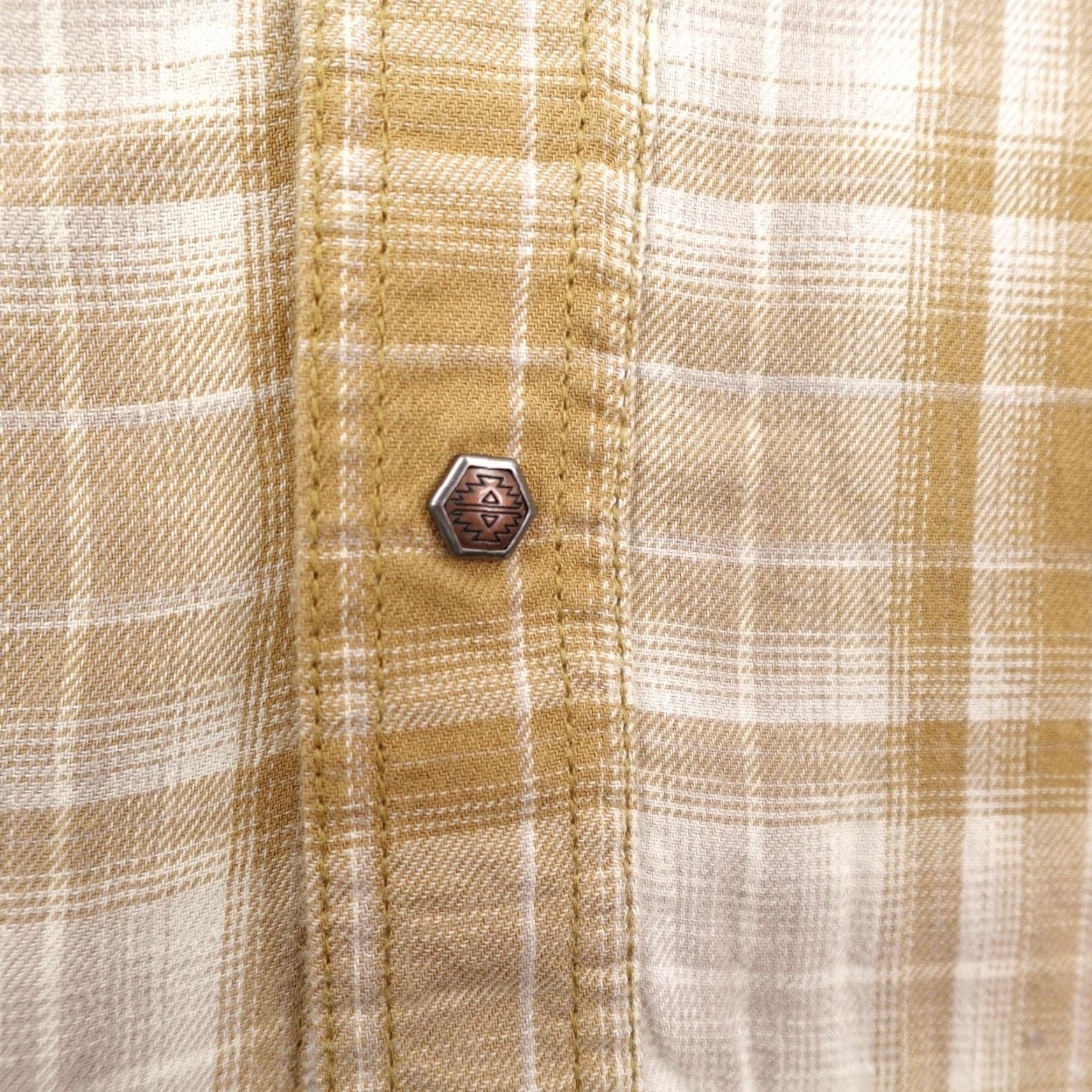 Ariat Ariat Shirt Mens XL Tan Plaid Retro Fit Western Pearl Snap Cowboy Flannel Rodeo Size US XL / EU 56 / 4 - 5 Thumbnail