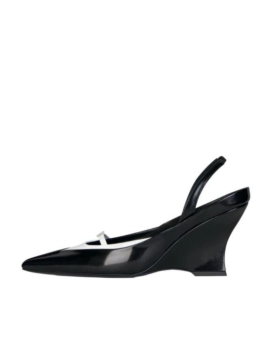 Givenchy o1w1db10325 Raven Slingback Pump 80mm in Black Size US 5.5 / IT 35.5 - 2 Thumbnail