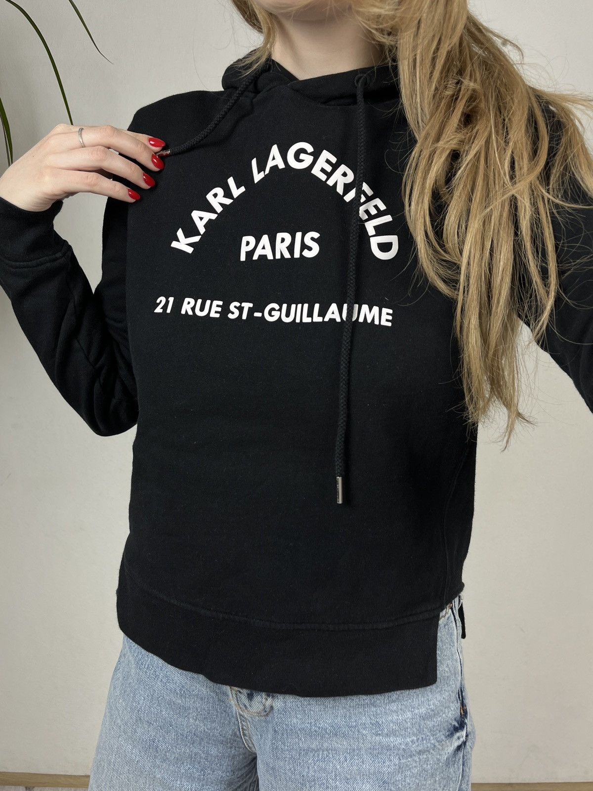 Karl Lagerfeld Women’s Karl Lagerfeld Big Central Logo Black Hoodie Size XS / US 0-2 / IT 36-38 - 13 Thumbnail