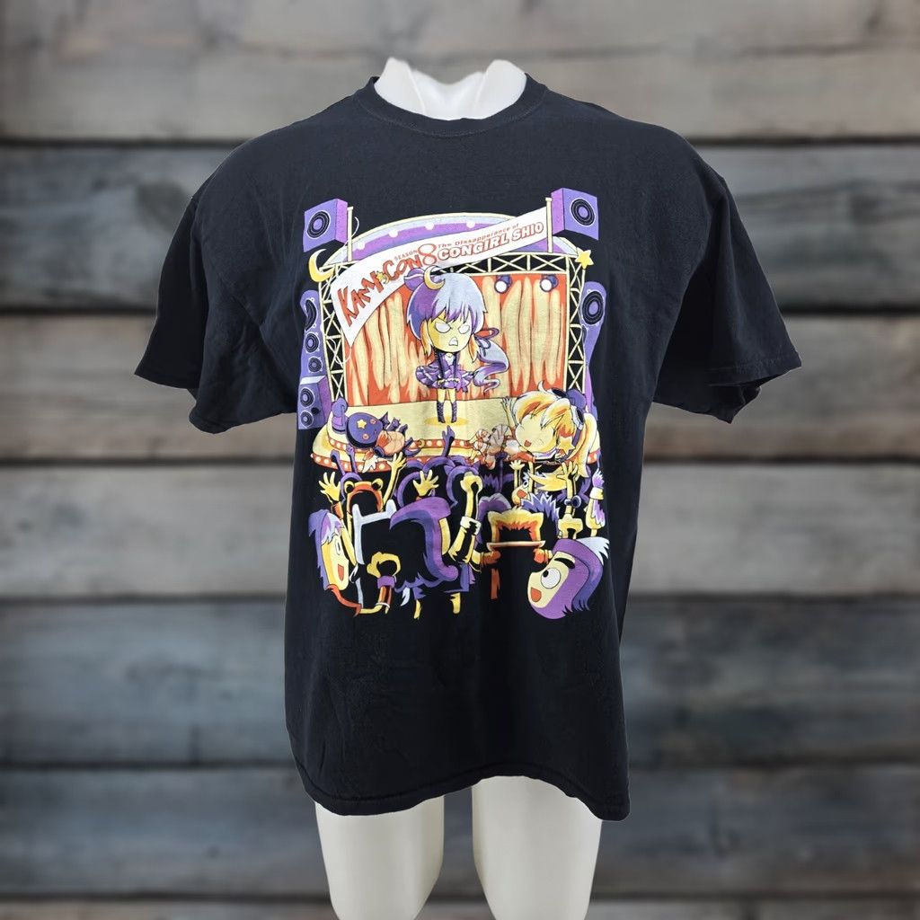 Gildan VINTAGE Kami Con Birmingham Alabama Anime Graphic T-Shirt XL Men Black Cotton Logo Short Sleeve Crew Neck Kami Con 90s Theme Convention UFO Spaceship Size US XL / EU 56 / 4 - 1 Thumbnail