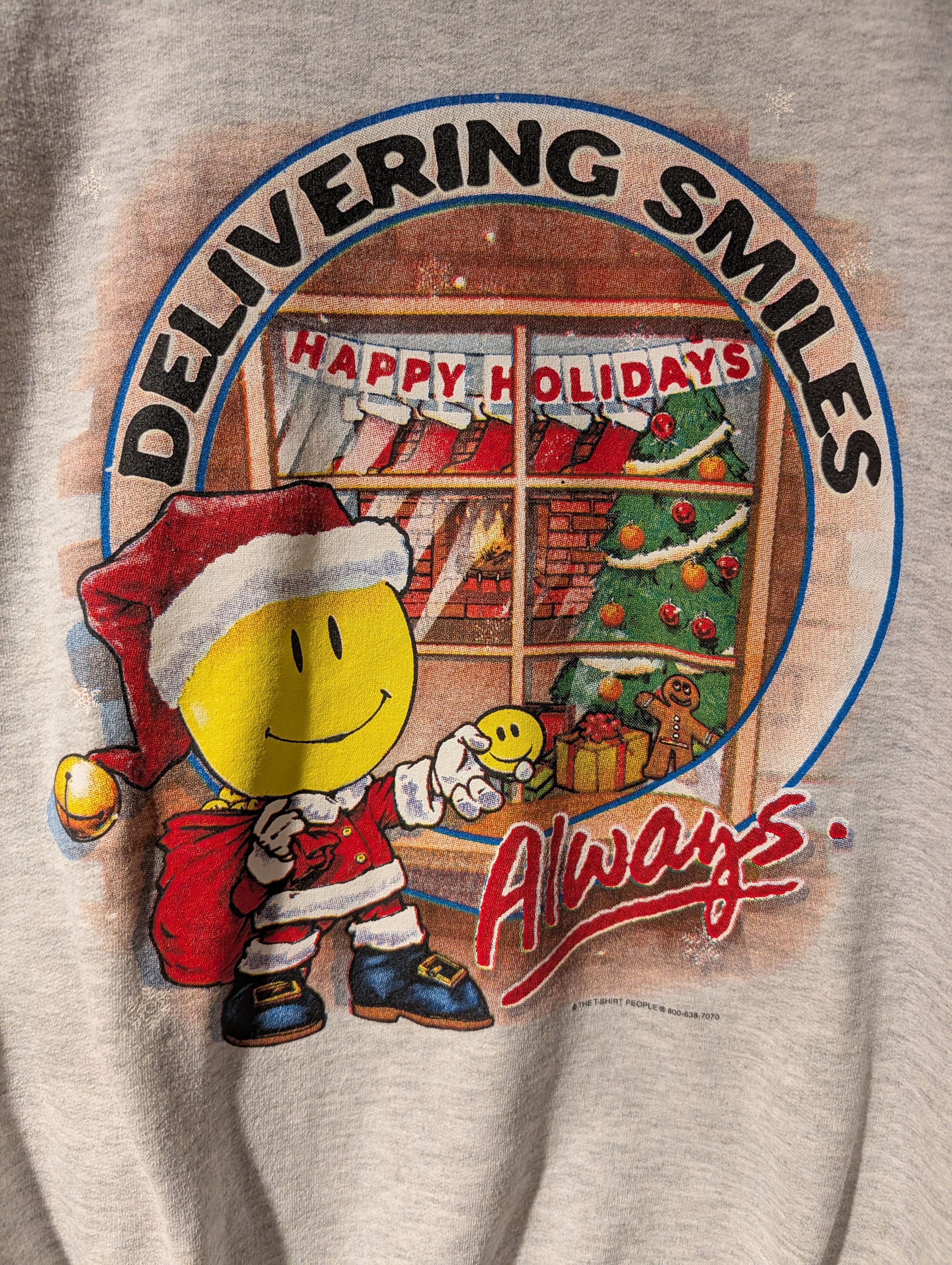 Walmart Vintage 90s Walmart Delivering Smiles Shopping Sweatshirt Size US L / EU 52-54 / 3 - 2 Thumbnail