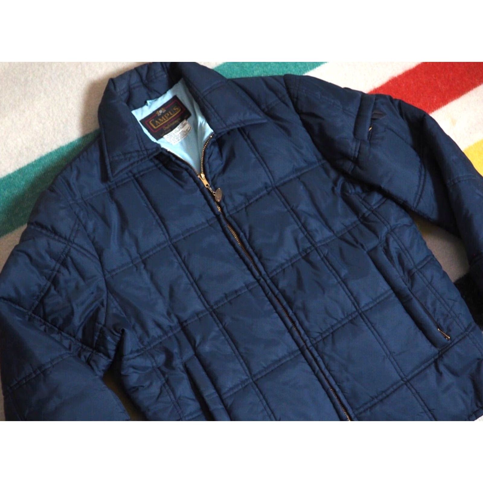 Vintage VINTAGE Campus Navy Blue Full Zip Puffer Jacket Mens M 60s Nylon Casual Size US M / EU 48-50 / 2 - 3 Thumbnail