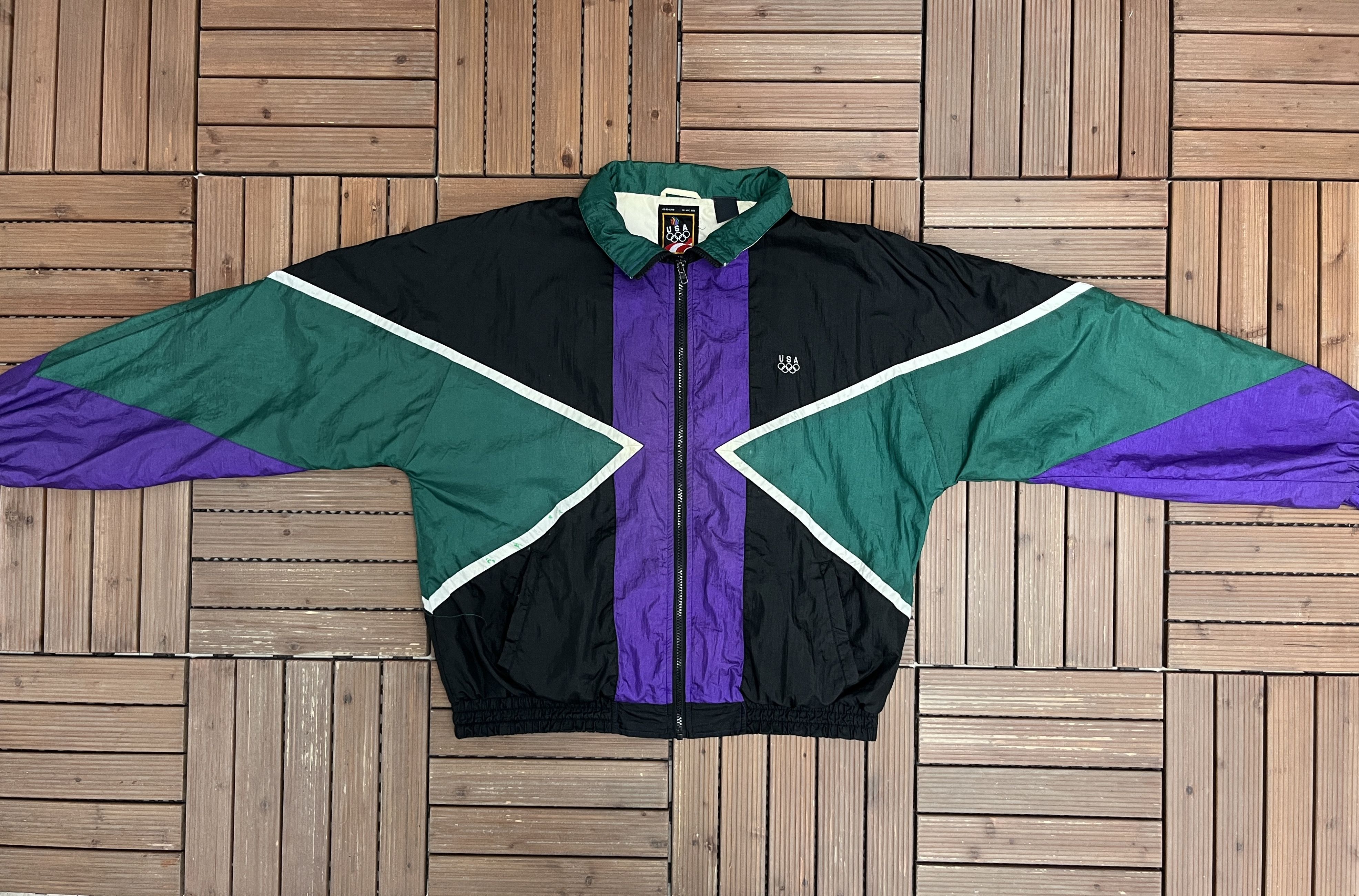 Vintage Atlanta Olympics 1996 Vintage Windbreaker Jacket Size US L / EU 52-54 / 3 - 5 Thumbnail