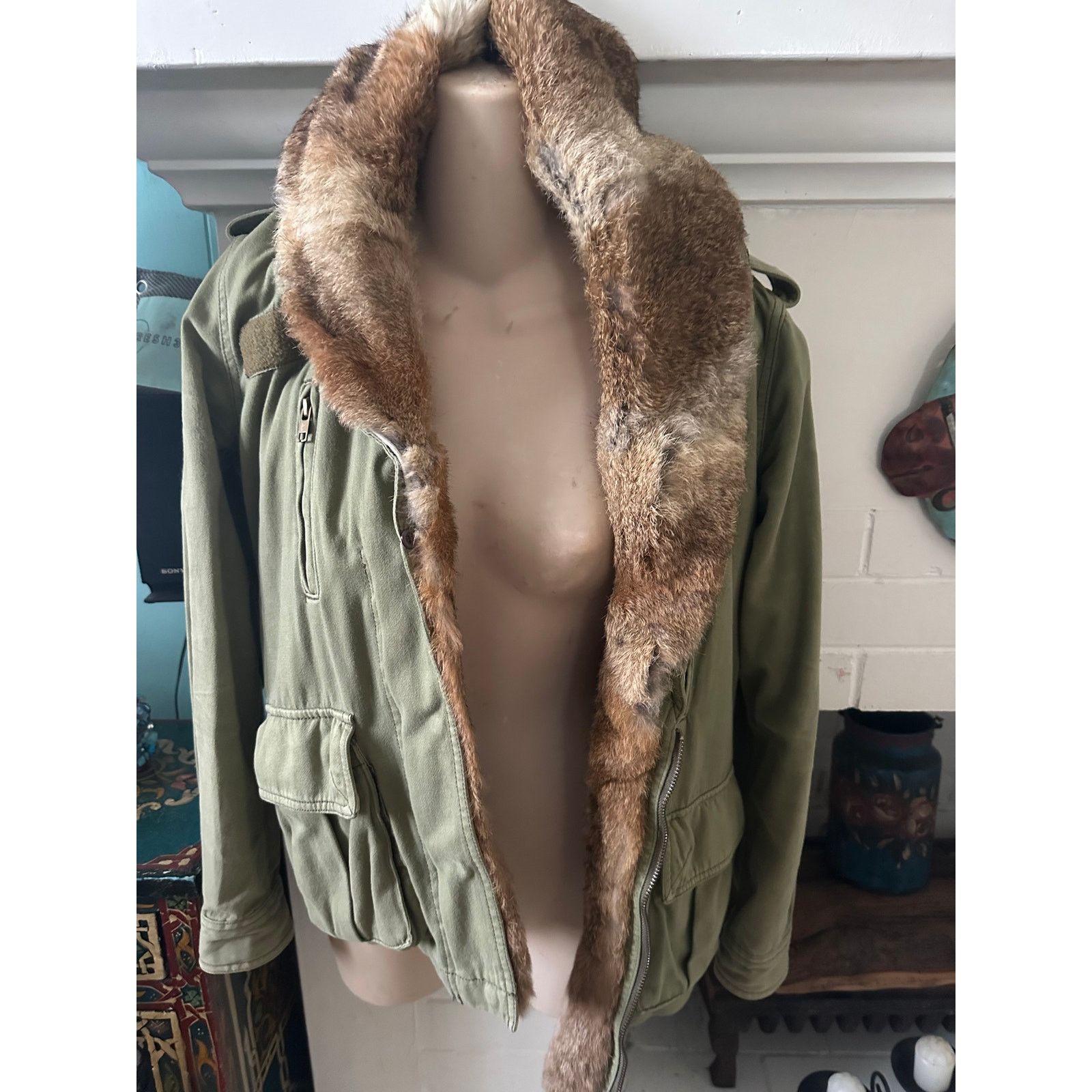 Other VINTAGE JAPANESE ARMY UTILITY JACKET FUR & SHEARLING LINED Size S / US 4 / IT 40 - 1 Thumbnail