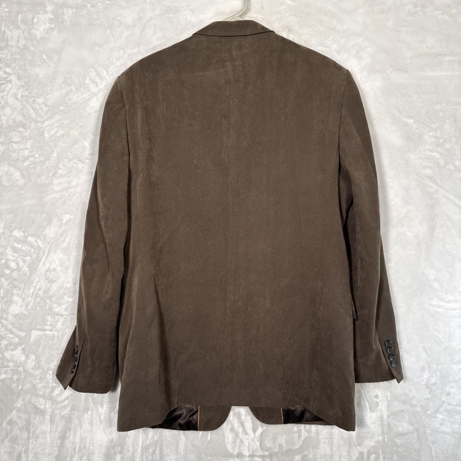 Andrew Fezza 42L - ANDREW FEZZA Lt Brown POLYESTER BLAZER SPORT Size 42L - 13 Thumbnail