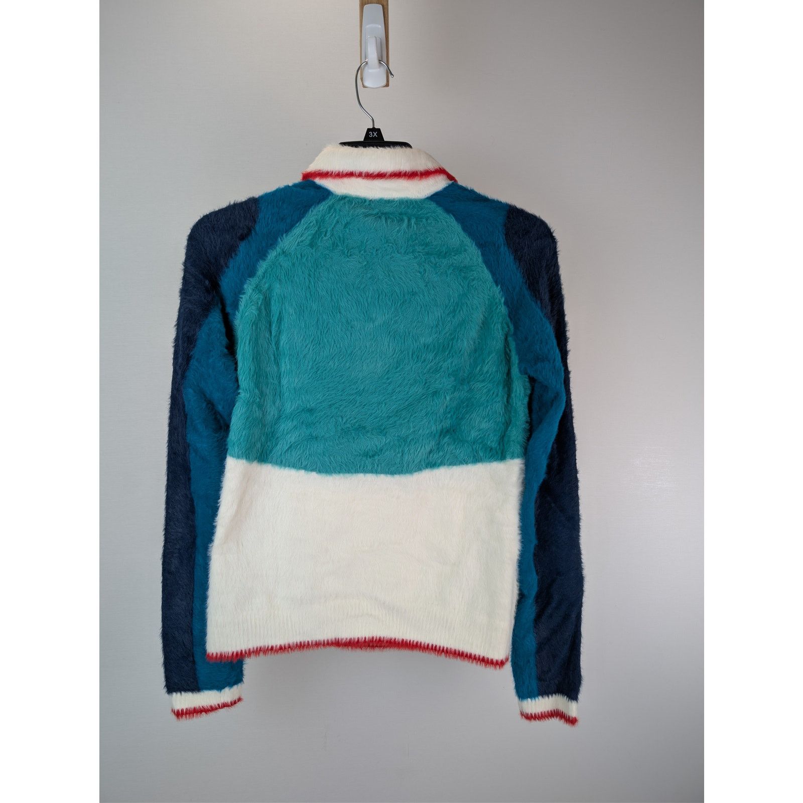 Casablanca o1rshd1 Nylon Sport Fluffy Polo Long Sleeve Shirt in Blue Size US M / EU 48-50 / 2 - 16 Thumbnail