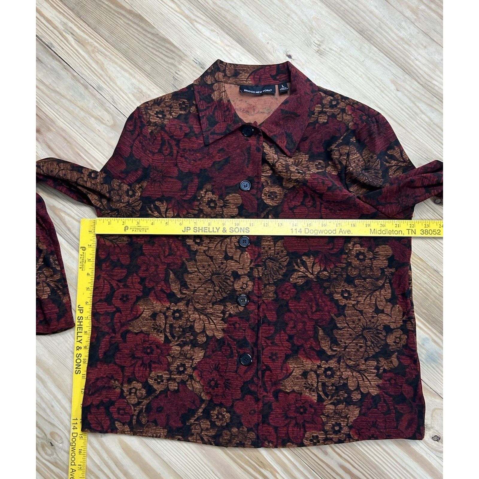 Other Briggs New York Petite Red Floral Blazer Jacket Size L Size L / US 10 / IT 46 - 4 Thumbnail