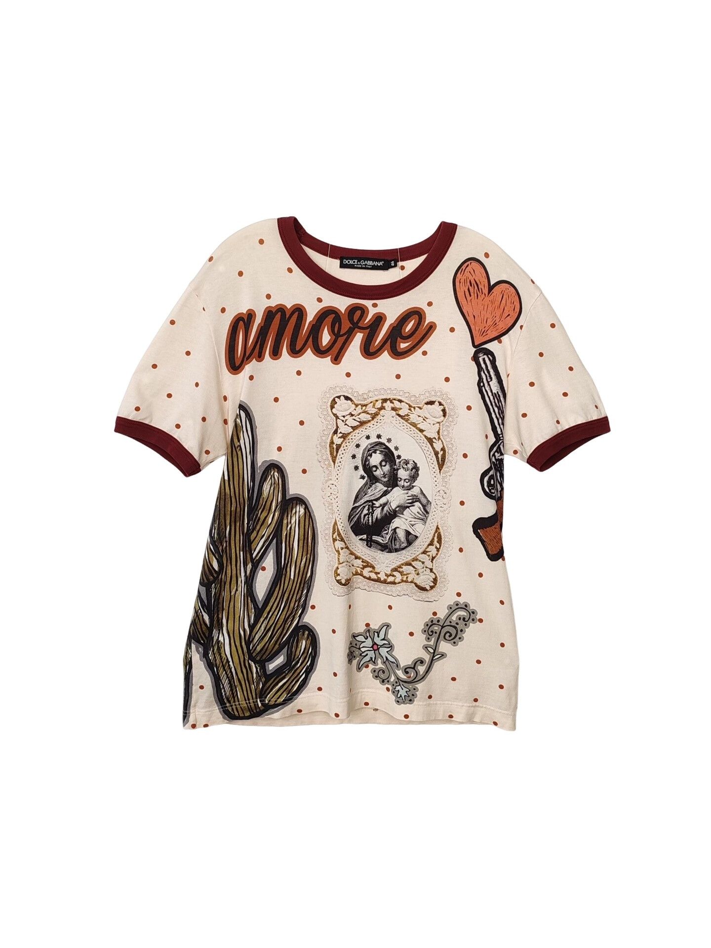 Dolce & Gabbana Dolce & Gabbana Amore Graphic T-Shirt Size S Size US S / EU 44-46 / 1 - 1 Thumbnail