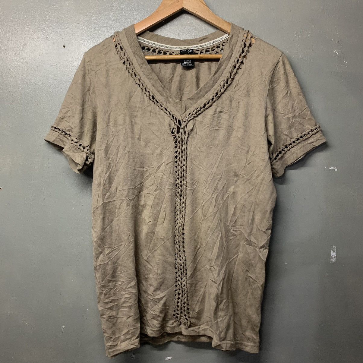 Number (N)ine Number (N)ine S/S 07 braided v neck shirt Size US L / EU 52-54 / 3 - 1 Thumbnail