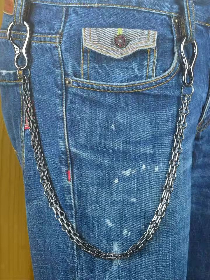 Jean 23 inch Hip pop Gunmetal wallet pant Size ONE SIZE - 1 Thumbnail
