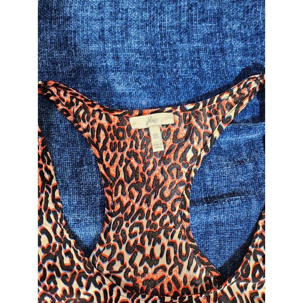 Joie Joie Silk Peach Leopard Racerback Tank XS Size XS / US 0-2 / IT 36-38 - 6 Thumbnail