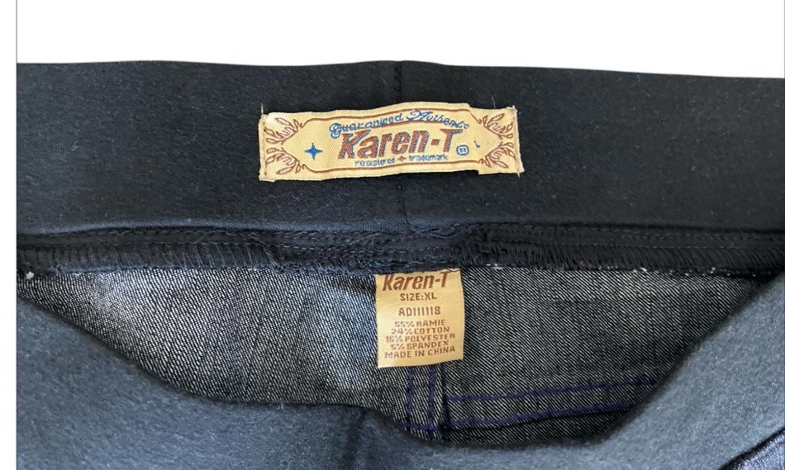 Designer Karen-T Cropped Pull-up Denim Jeans SZ XL Size 40" / US 18 - 3 Thumbnail