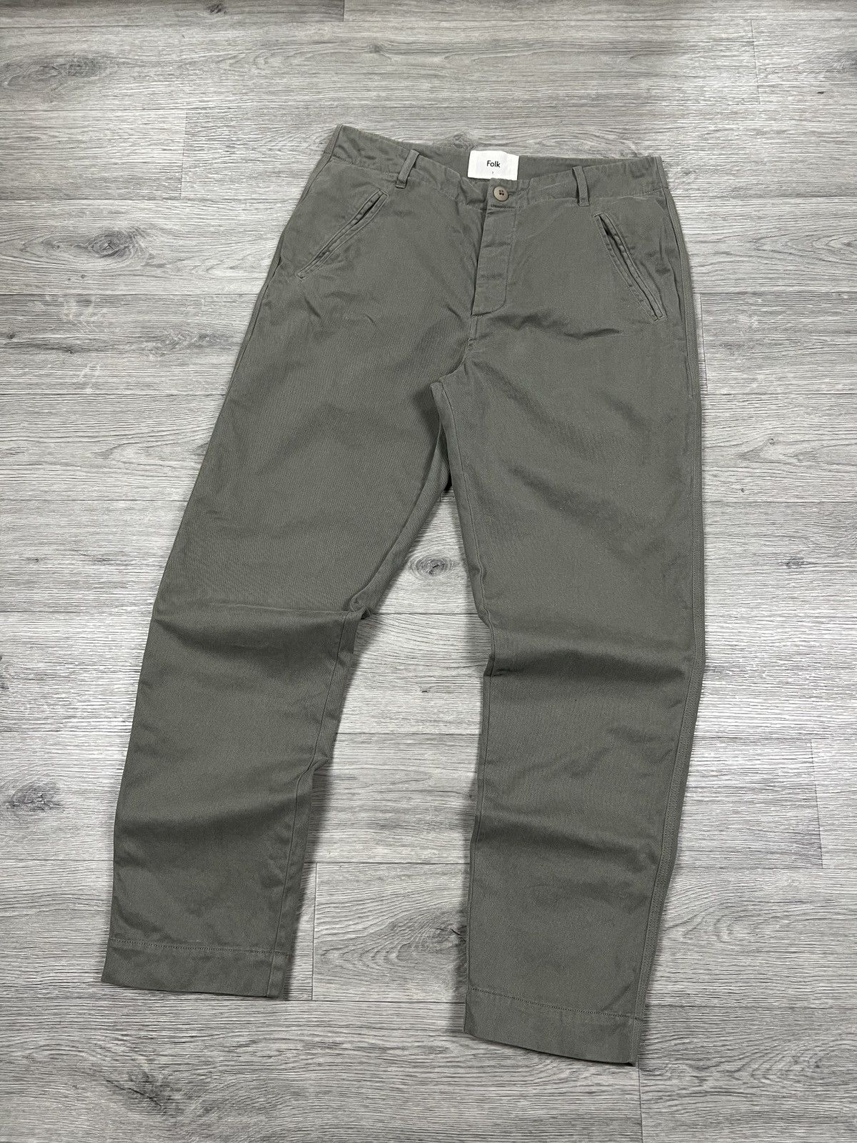 Folk Folk Assembly Pant - Sage Cotton Linen Men’s Size 2 Size US 32 / EU 48 - 2 Thumbnail