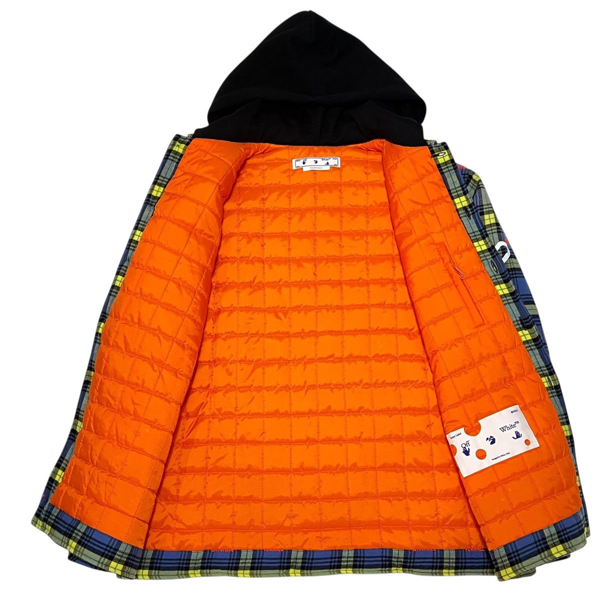 Off-White OFF-WHITE Virgil Abloh Flannel Hooded Padded Jacket Size US L / EU 52-54 / 3 - 2 Thumbnail