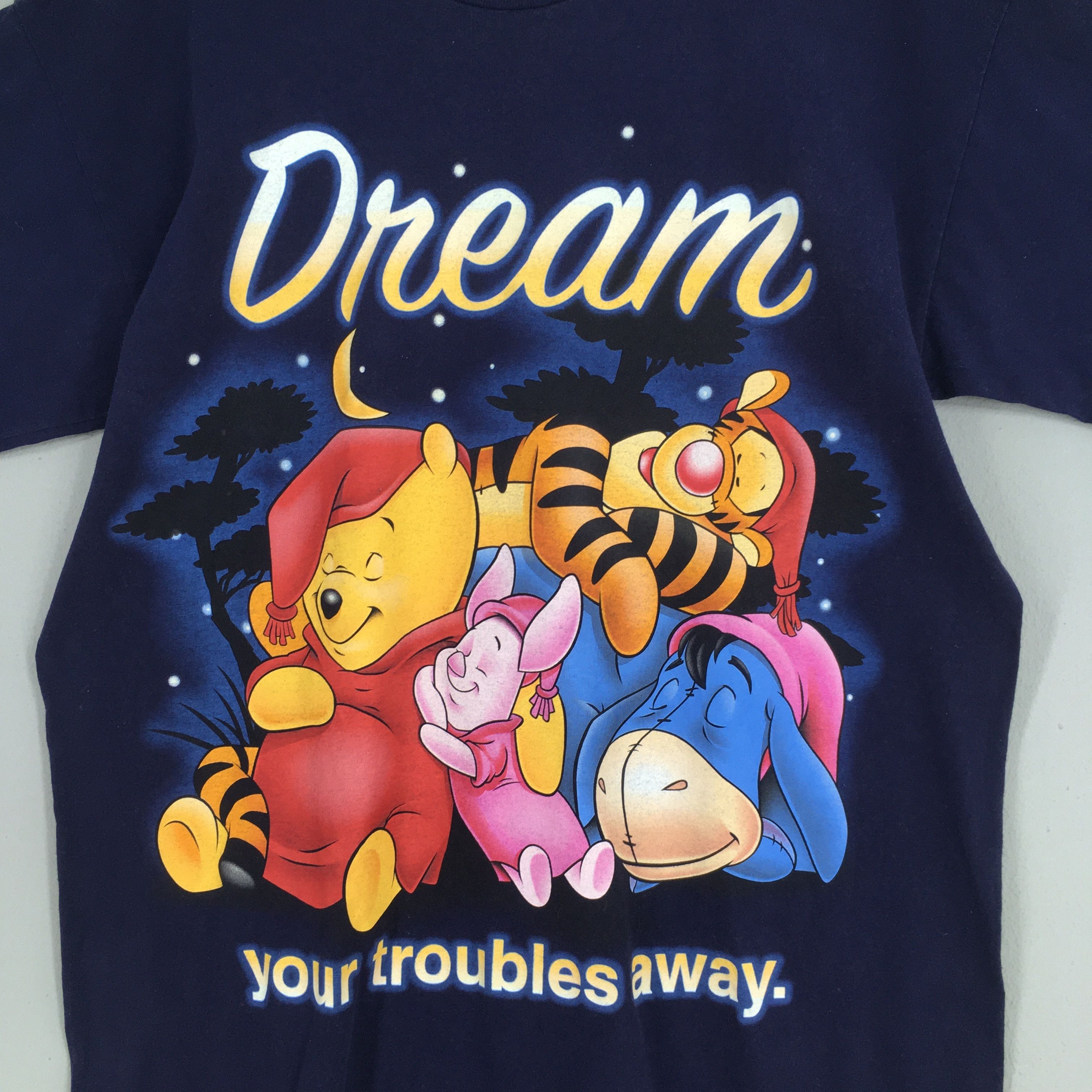 Disney Vintage 1990s Pooh Disney Blue Tshirt XLarge Size US XL / EU 56 / 4 - 2 Thumbnail
