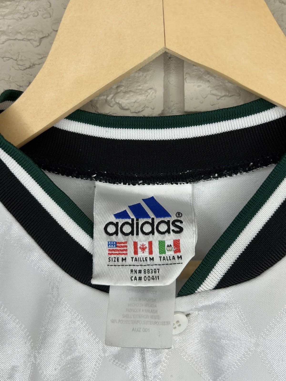 Adidas × Vintage Vintage 90s Adidas Center Logo Retro Striped Soccer Jersey Size US M / EU 48-50 / 2 - 7 Thumbnail