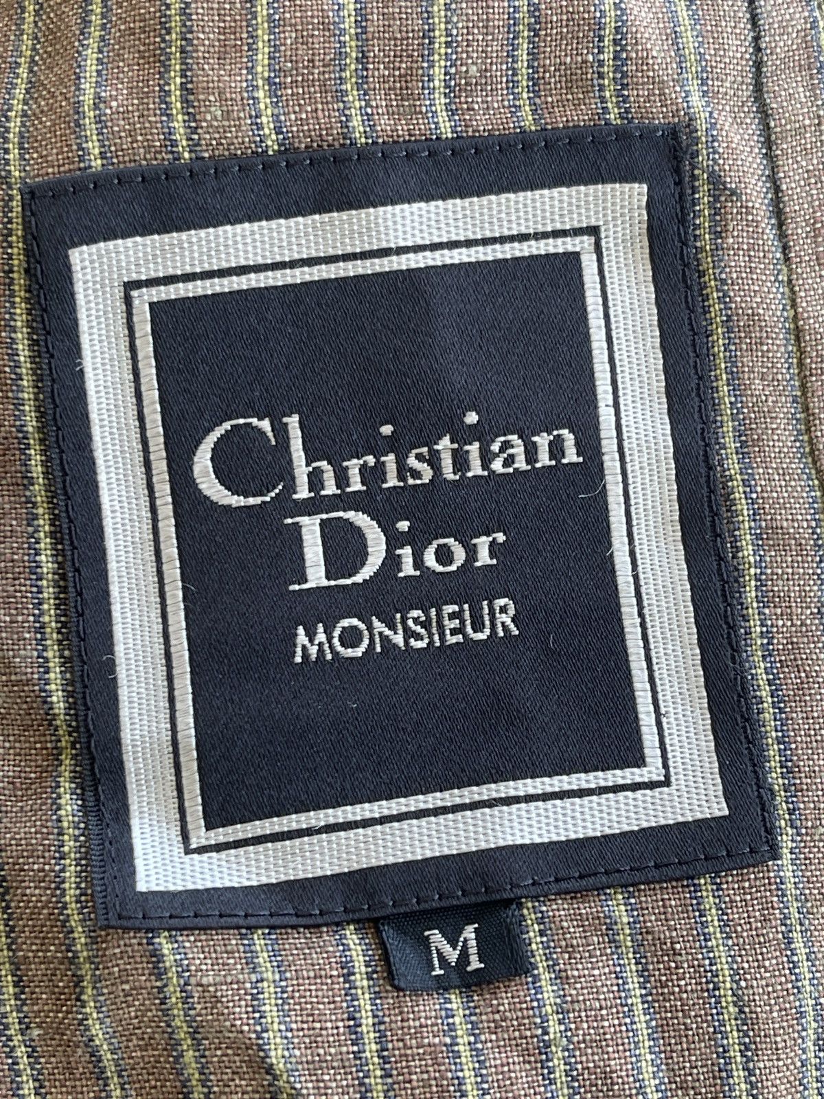 Christian Dior Monsieur Christian Dior Linen Hybrid Stripe Coat Size US M / EU 48-50 / 2 - 7 Thumbnail