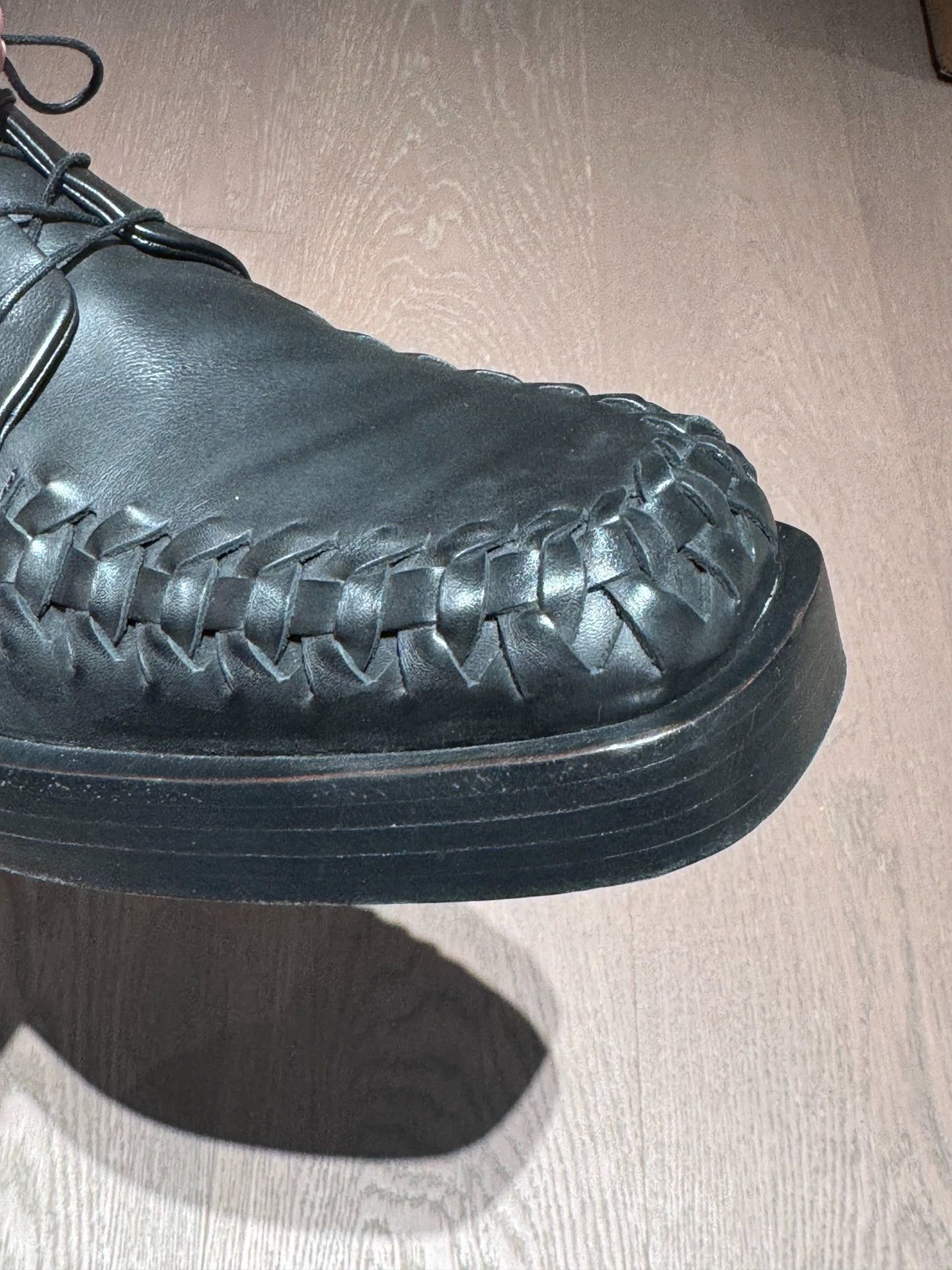 Jil Sander Jil Sander square-toe woven leather shoes 41 (runs large) 1w Size US 7 / EU 40 - 2 Thumbnail